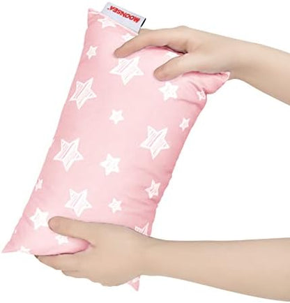  Small Pillow With Name Tag 2 Pack, 11" X 7" X 2.5" Mini Pillow For Preschool And Airplane Car Travel, Great Tiny Pillow For Baby Kids Neck, Back, Lumbar, Knee Gap And Dogs Daycare, Grey And Navy