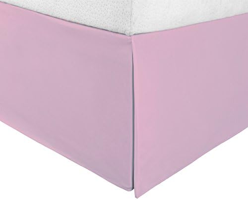 Superior Uperior Infinity Luxury Soft 100% Brushed Microfiber Tailored Bed Skirt With 15” Drop, Wrinkle Resistant With Pleats And Split Corners - Twin XL Bedskirt, Lilac