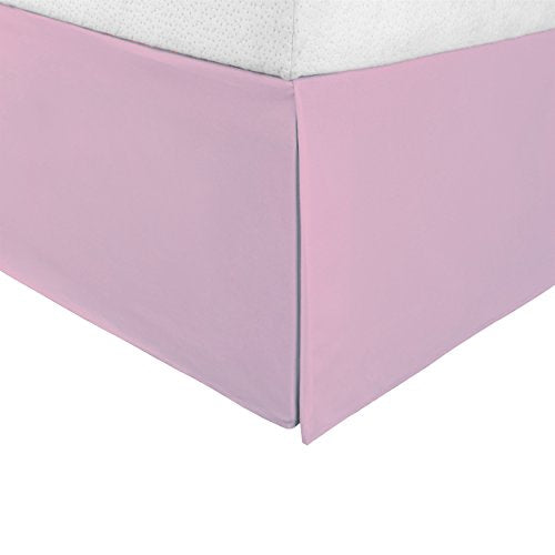 Superior Uperior Infinity Luxury Soft 100% Brushed Microfiber Tailored Bed Skirt With 15” Drop, Wrinkle Resistant With Pleats And Split Corners - Twin XL Bedskirt, Lilac