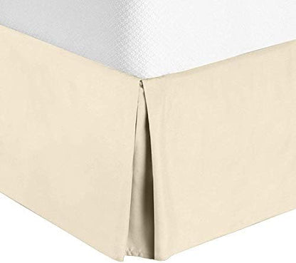  Twin Light Grey Bed Skirt 100% Cotton Solid 18 Inch Drop Wrinkle & Fade Resistant