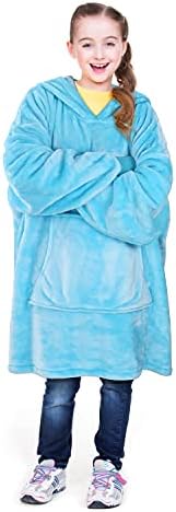  Catalonia Oversized Blanket Hoodie Sweatshirt For Kids, Wearable Fleece Pullover With Large Front Pocket, Teen Boys Girls Gift