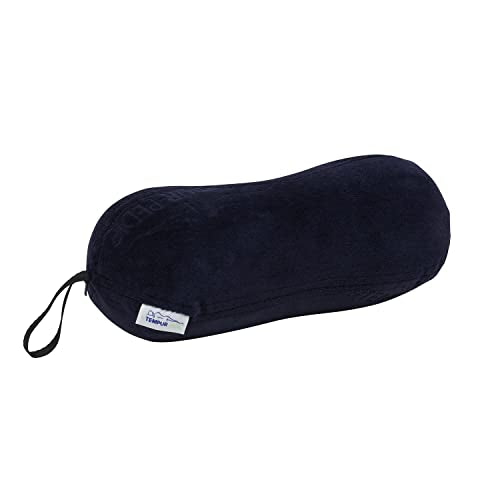  Tempur-Pedic All-Purpose Memory Foam Travel Pillow, Peanut-Shaped Lumbar Pillow For Neck And Back Pressure Relief, Navy