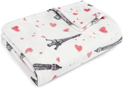 Betsey Johnson Home | Plush Collection | Throw - Ultra-Soft & Cozy Fleece, Lightweight & Luxuriously Warm, Perfect For Bed Or Couch, Bouquet Day 50 X 70