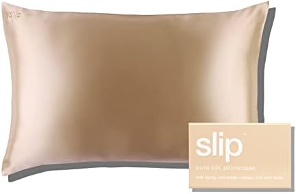 Slip Lip Silk King Pillowcase, Charcoal (20" X 36") - 100% Pure 22 Momme Mulberry Silk Pillowcase - Anti-Aging, Anti-BedHead, Anti-Sleep Crease