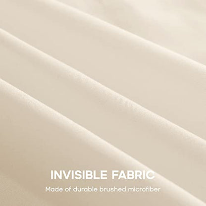  ONIVE Premium Bed Skirt Solid With Pleated Dust Ruffle 15-Inch Drop Easy To Put In Shrink Free And Fade Resistant (Beige, King)