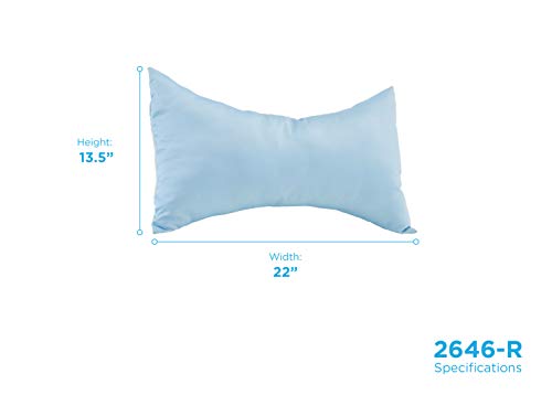 NOVA Medical Products NOVA Curve Neck Pillow, Butterfly Shaped Head & Neck Pillow, Travel Pillow With Removable Light Blue Satin Cover