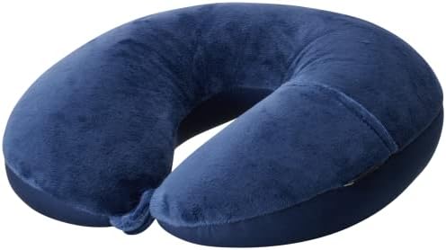  Brookstone Travel Pillow - 100% Microbead Comfort Classic Lightweight Ergonomic Plush Airplane Head And Neck Pillow With Phone Pocket, Black