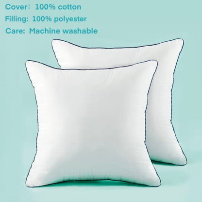  Ichrysania 18 X 18 Pillow Inserts Set Of 2 With 100% Cotton Cover Couch Pillows Bed Pillows Throw 18 Pillow Inserts Sofa Chair Pillows Square Decorative Pillows