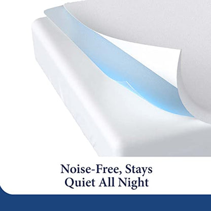  Luxury Mattress Protector - Blend Of Rayon Derived From Bamboo - Master Bedroom Essentials - Ultra Soft Comfort, Stays Cool & Quiet - Premium Fitted Sheet Style (Queen)
