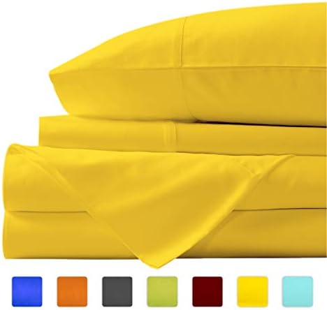  New York Mercado Super Soft, Elegant And Premium Quality, 100% Egyptian Cotton, Made In USA Italian Finish High TC, Long Stapled 4-pc Bedding Sheet Set With 21” Deep Pocket (Full, Elephant Grey)