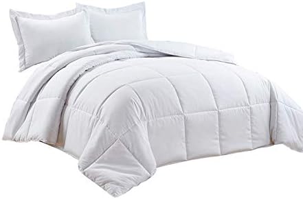  Chezmoi Collection 3-Piece Down Alternative Comforter Set (Queen, Gray)