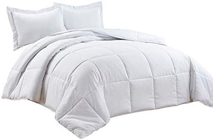  Chezmoi Collection 3-Piece Down Alternative Comforter Set (Queen, Gray)