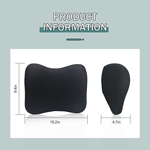  Super Fit Car Headrest Pillow, Car Pillow For Driving With Adjustable Strap, 100% Memory Foam Neck Pillow, Breathable Removable Cover & Ergonomic Design - Softness Travel Car Neck Pillow(Black, 1P)