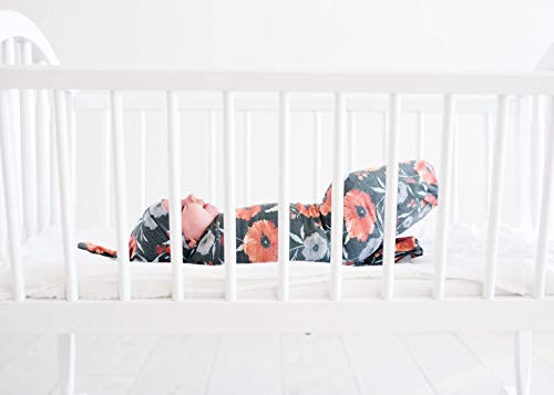  Large Premium Knit Baby Swaddle Receiving Blanket Poppy