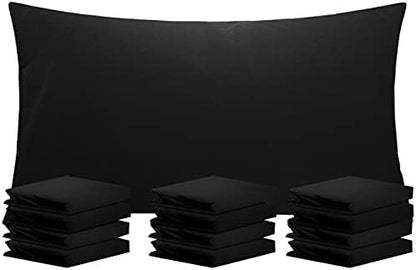  NTBAY 12 Pack 100% Brushed Microfiber Queen Pillowcases, Super Soft And Cozy, Wrinkle, Fade, Stain Resistant With Envelope Closure Pillow Cases, 20x30 Inches, Dark Grey