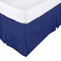  Scala Hotel Design Thread Count 650 Egyptian Cotton Tailored Split Corner Bed Skirts Twin Size Solid Drop Length 12 Inches Navy Blue