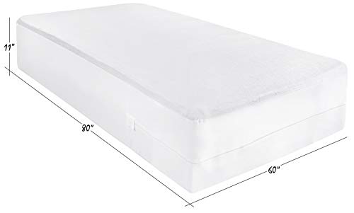  Zippered Mattress Encasement - Waterproof, Breathable, Noiseless, Machine Washable, Soft Terry Top For Comfortable Night Sleep. (Queen)