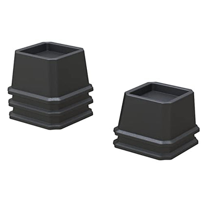  Whynonap Bed Risers 2 Inch Heavy Duty Bed Elevators, Set Of 6 Lifts Up 2000 Lbs Furniture Riser For Sofa And Table, Black