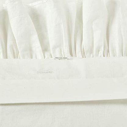  Reyna 3-Piece Ruffled Cotton Duvet Cover Bedding Set, Full/Queen, White