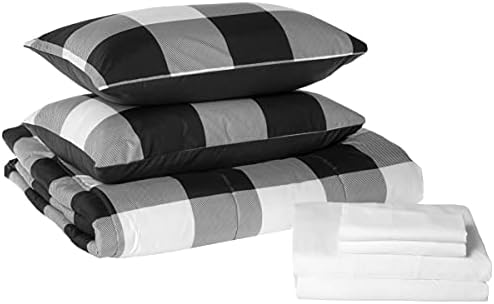  Buffalo Plaid 5pc Red And Black Bed In A Bag