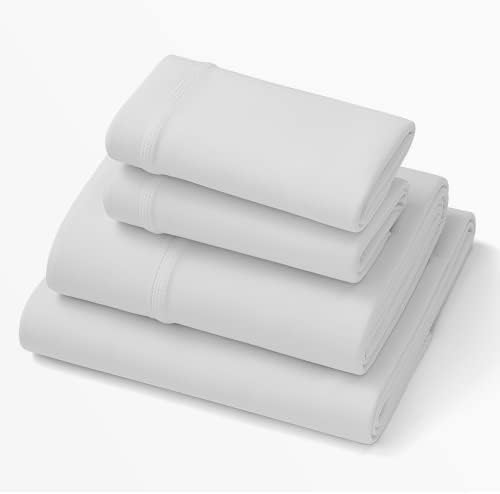  Purple SoftStretch Sheets, King/Cal King, Bamboo Sheets, Moisture-Wicking, Stormy Grey, California King