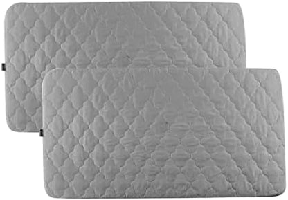  Waterproof Crib Mattress Protector, Breathable Crib Mattress Pad For Baby & Toddler, Quilted Crib Mattress Cover, 52 X 28 X 8 Inch, Grey