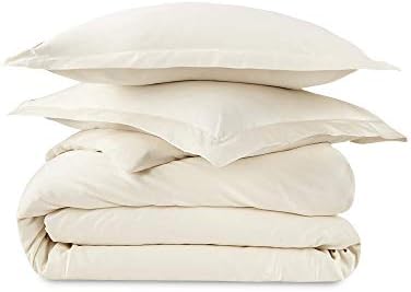  Duvet Cover - 100% Organic Cotton Duvet Cover - 500 Thread Count Sateen Weave - GOTS Certified, Color White (King/Cal King Size)