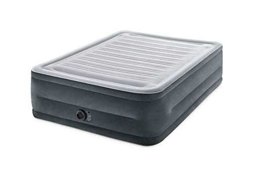 Intex Comfort Plush Elevated Dura-Beam Airbed With Internal Electric Pump, Bed Height 22", Queen & Dura-Beam Standard Series Pillow Rest Raised Airbed W/Built-in Pillow & Internal Electric Pump, Twin