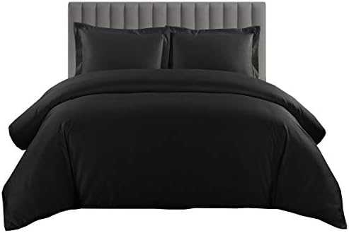  Sheetsnthings Solid 600-Thread-Count, 100-Percent Cotton King-California King Duvet Cover Set With Buttons Enclosure, Chocolate