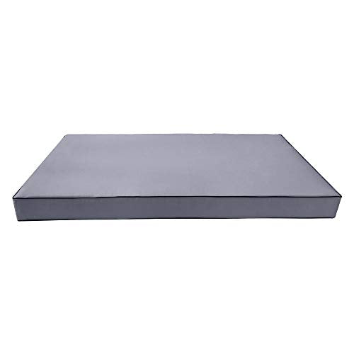  PROLINEMAX |Cover ONLY| Outdoor Style 3 Full Contrast Trim Daybed Mattress Bolster Pillow Fitted Sheet AD001