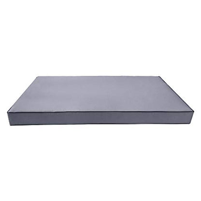  PROLINEMAX |Cover ONLY| Outdoor Style 3 Full Contrast Trim Daybed Mattress Bolster Pillow Fitted Sheet AD001