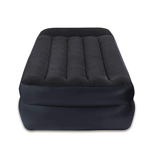  Beam Pillow Rest Fiber Tech Air Mattress Bed W/ Built In Pump, Twin