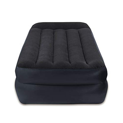  Beam Pillow Rest Fiber Tech Air Mattress Bed W/ Built In Pump, Twin