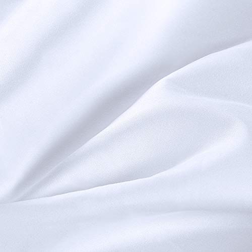  Utopia Bedding Flat Sheets - Pack Of 6 - Soft Brushed Microfiber Fabric - Shrinkage & Fade Resistant Top Sheets - Easy Care (Twin, White)