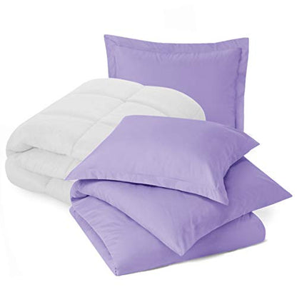  Nestl Bedding Comforter And Duvet Set, Down Alternative Comforter, Microfiber Duvet Set - Comforter Cover And 1 Pillow Sham, Twin - Lavender