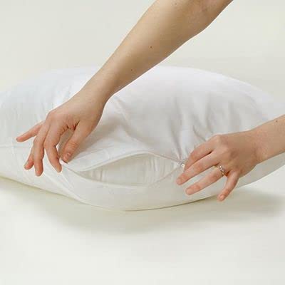  Premium 100% Cotton Zippered Body Pillow Protector - 20 X 72 - White - 300 Thread Count - Hypoallergenic Pillowcase With Zipper - Breathable Encasement Cover