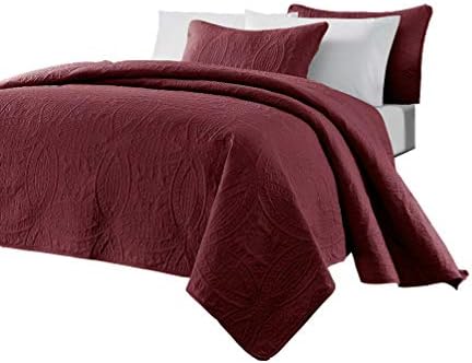  Austin 3-Piece Oversized Bedspread Coverlet Set (King, Khaki)