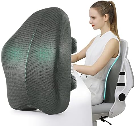 Lumbar Support Pillow For Office Chair Back Support Pillow For Chair Car Seat Back Support Ergonomic Back Chair Pillow Desk Chair Back Cushion For Back Pain Back Rest Pillow Lumbar Back Support