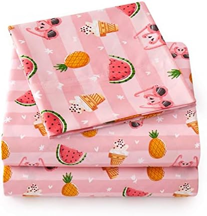  1500 Supreme Kids Bed Sheet Collection - Fun Colorful And Comfortable Boys And Girls Toddler Sheet Sets - Deep Pocket Wrinkle Free Soft And Cozy Bedding - Twin, Fruity Fun