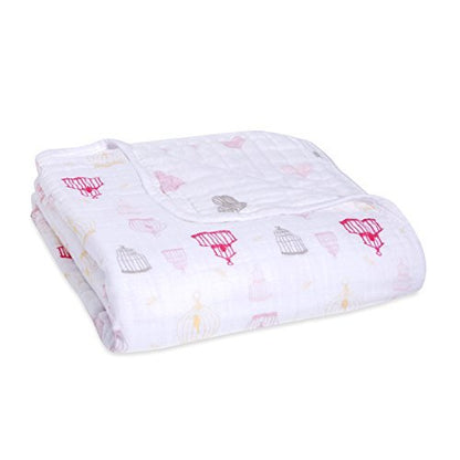  Aden + Anais 100% Organic Cotton Muslin Baby Blanket Crib Bedding For Newborn Baby And Toddler, Nursery Blanket For Boys And Girls, Baby Registry And Shower Gift - Outdoors, Sleepy Forest
