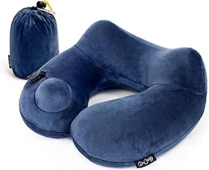  AirComfy Daydreamer Travel Neck Pillow - Self-Inflatable Pillow With Luxuriously Soft Washable Cover And Packsack - Compact And Lightweight Support For Sleeping And Traveling In Airplanes