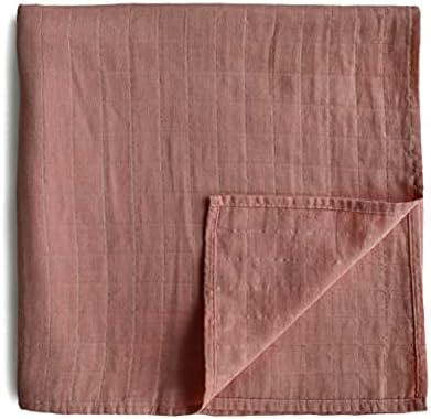  Mushie Muslin Baby Swaddle Blanket | 100% Organic Cotton (Sun)