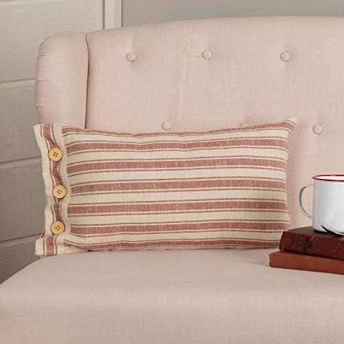  Market Place Red Queen Quilt, 100% Cotton Quilted Bedspread With Red Ticking, Hand Quilted Grain Sack Bed Spread Bedding For Boho, Shabby Chic And Rustic Farmhouse Decor (90”x90”)