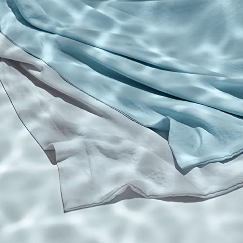  AIKOFUL Cooling Summer Blanket,Lightweight Cooling Comforter For Hot Sleepers And Night Sweats,Reversible Cooling Quilt,Breathable Lyocell™ Blended Fabric,Machine Washable(Aqua/Light Gray,60”x90”)