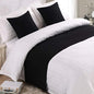  Twelve Solid Bed Scarf Bed Runner Bedding Scarves For Bedroom Hotel Wedding Room (Queen 210x50cm, 34)