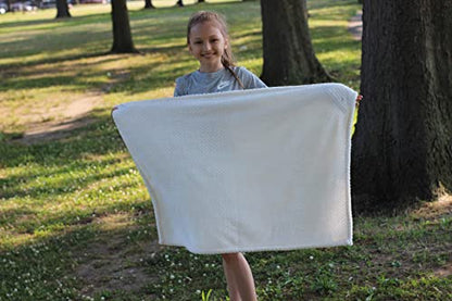  NICE COM SUPPLY Set Of 2 - Kids Travel Blanket (White, 28Wx40L)