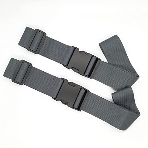  2PCS Topper/Memory Foam Mattress Packing Straps For Moving Or Storage (60" X 2", Dark Grey)
