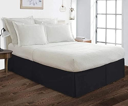  Bed Skirt Queen Size 100% Natural Cotton 800 Thread Count Premium Tailored Fit 1pc Bedskirt Queen Size 12" Drop Length White Solid