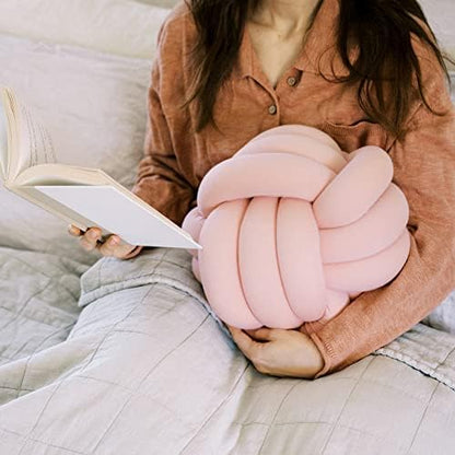  Bearaby Hand-Crafted Knot Pillow Ball - Relieve Stress With Oeko-TEX Certified Organic And Gently Weighted Material - Handcrafted From Natural Rubber Foam (Asteroid Grey, Large)