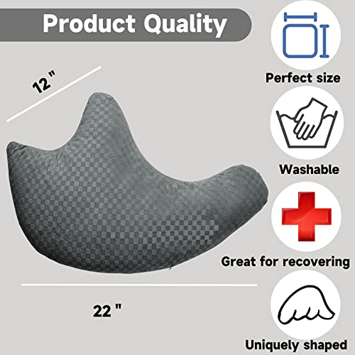  Shoulder Surgery Pillow - Rotator Cuff Pillow For Shoulder Pain Relief, Post Shoulder Pillow For Shoulder Pain Relief Side Sleeper, Adjustable Neck And Arm Pillow For Sitting & Sleeping (Dark Gray)…